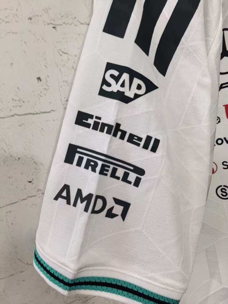 2026 F1 Mercedes-Benz Polo-Collar（white） Racing Shirt