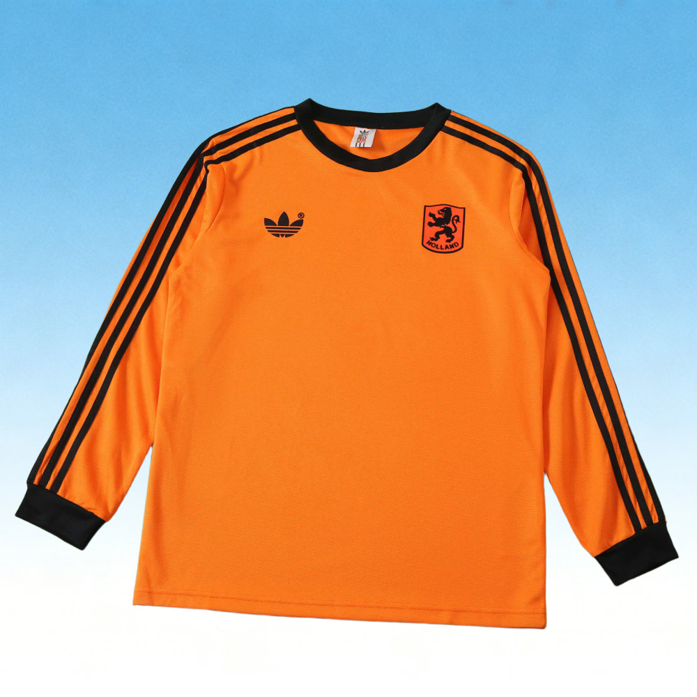 1980 Netherlands home Long sleeve retro Fan version