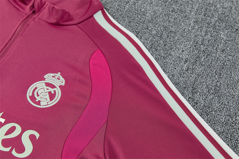 2627 Real Madrid (Rose pink) Half zip training suit set