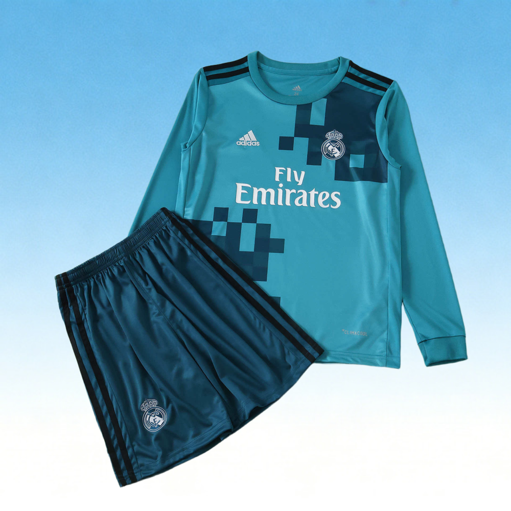 1718 Real Madrid third Long sleeve retro Kids kit
