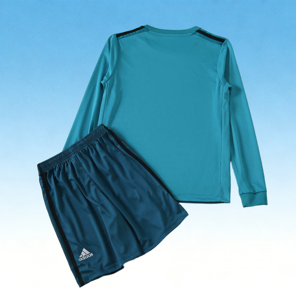 1718 Real Madrid third Long sleeve retro Kids kit