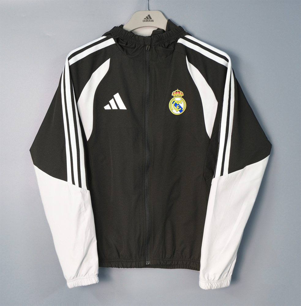 2627 Real Madrid black windbreaker