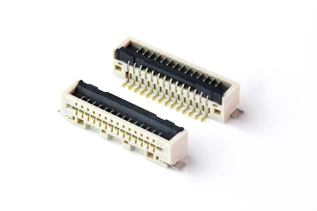 8.36A1 Series P1.0mm, Bottom Contact,Mid-mount,Rear Flip,H=4.35mm