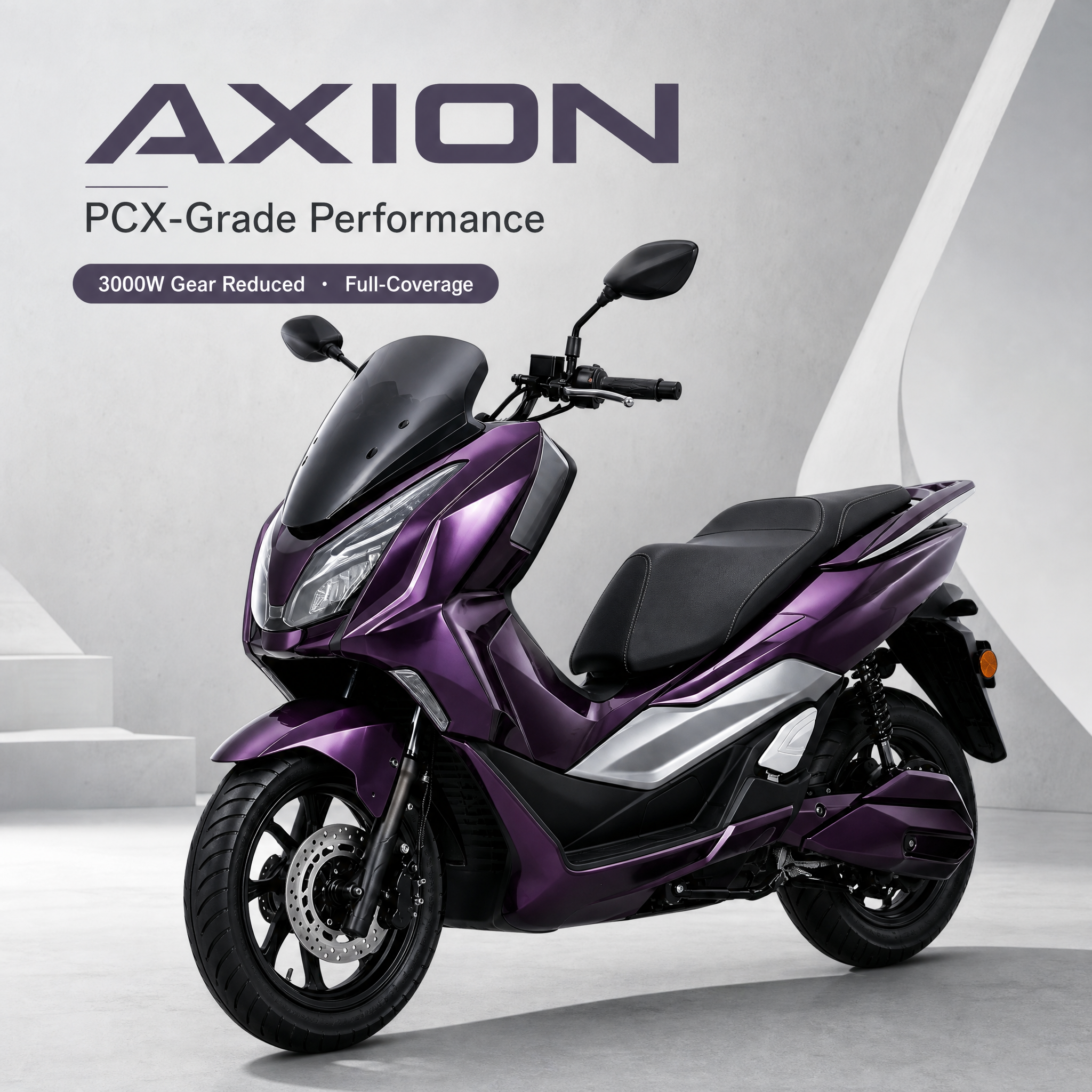 FUNTI Electric Motorcycle | High-Performance E-Scooters 150km Range | China Manufacturer,Axion Electric Scooter PCX-Grade Performance Premium Full-Coverage,Axion | 72V27Ah, 3000W Gear Reduced