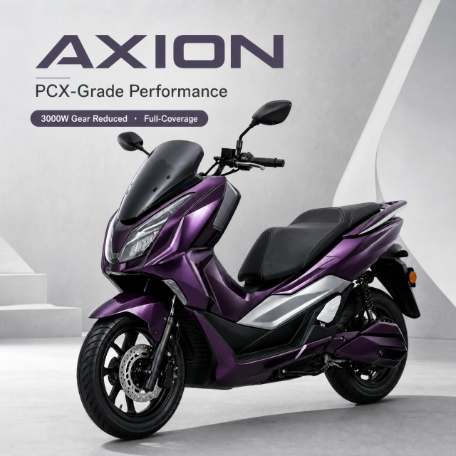 FUNTI Electric Motorcycle | High-Performance E-Scooters 150km Range | China Manufacturer,Axion Electric Scooter PCX-Grade Performance Premium Full-Coverage,Axion | 72V27Ah, 3000W Gear Reduced
