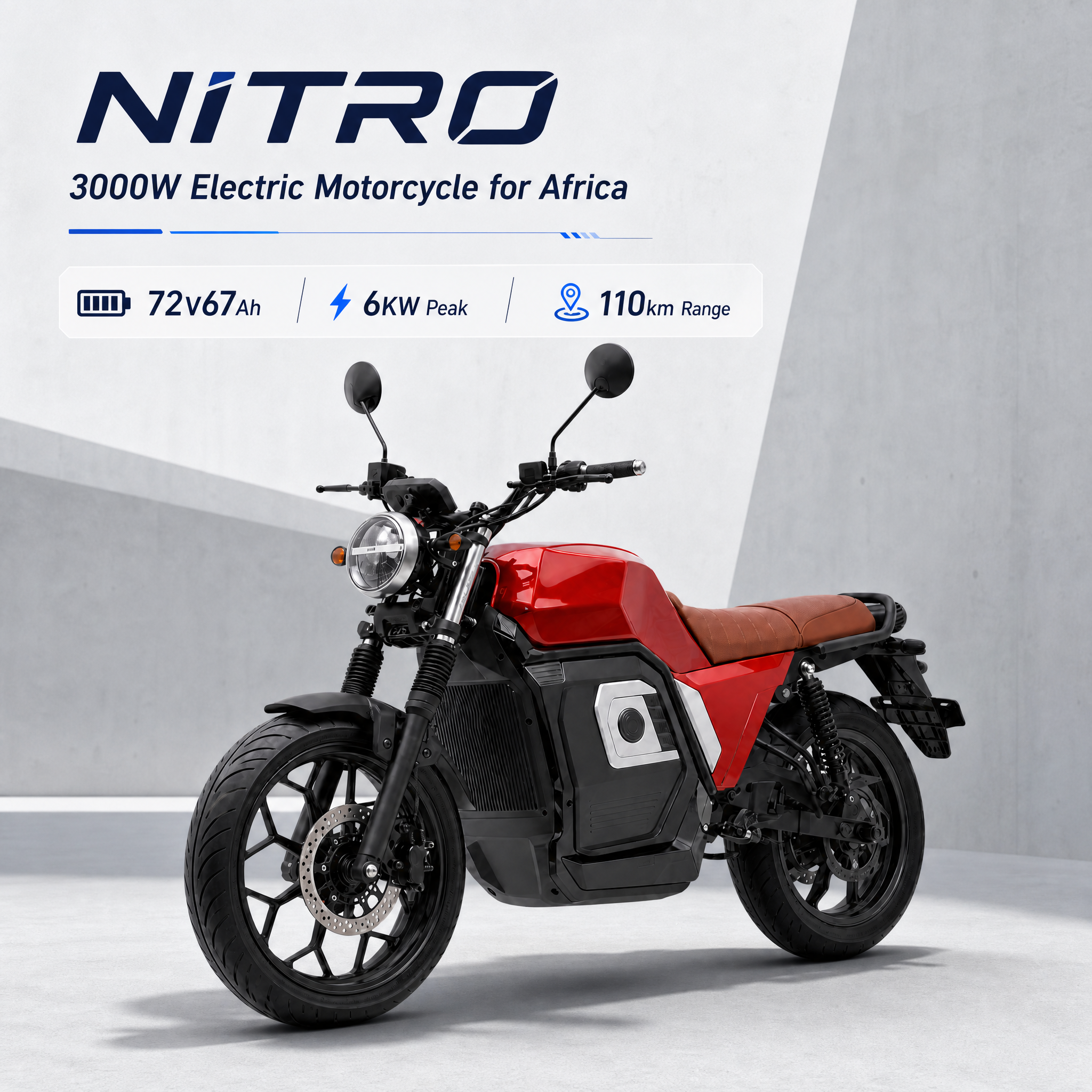 FUNTI Electric Motorcycle | High-Performance E-Scooters 150km Range | China Manufacturer,3000W Electric Motorcycle Africa 80km/h High Speed Adult Cargo,NITRO | 72V67Ah, 80km/h