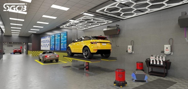 SGCB Hexagonal Grid Light High Brightness Auto Care Workshop LED,GUANGZHOU SGCB CO.,LTD,Hexagonal Grid Light