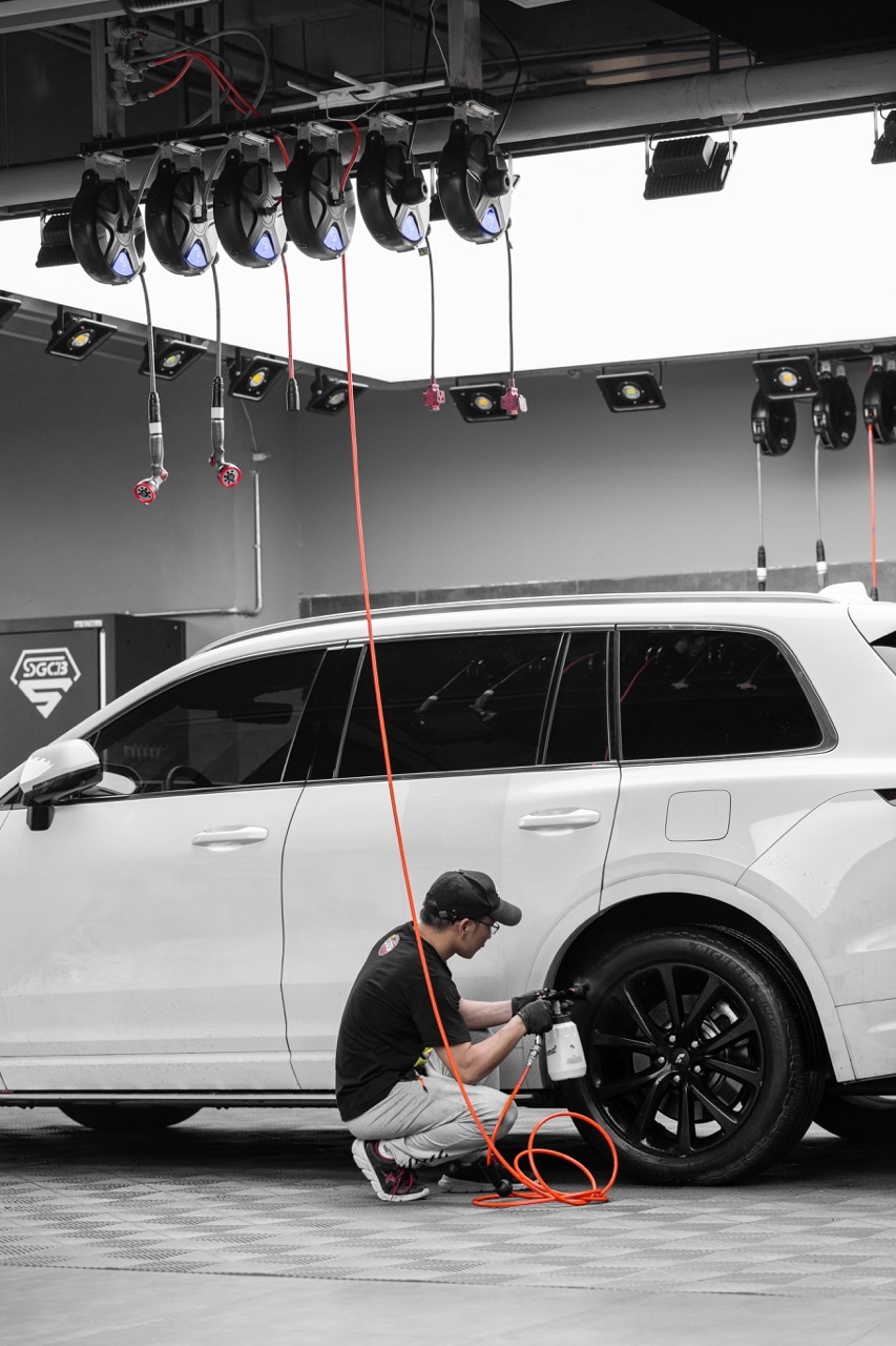 SGCB Auto Cleaning Retractable Air Water Hose Storage Reel Series,GUANGZHOU SGCB CO.,LTD,Retrackable Hose Reel Series