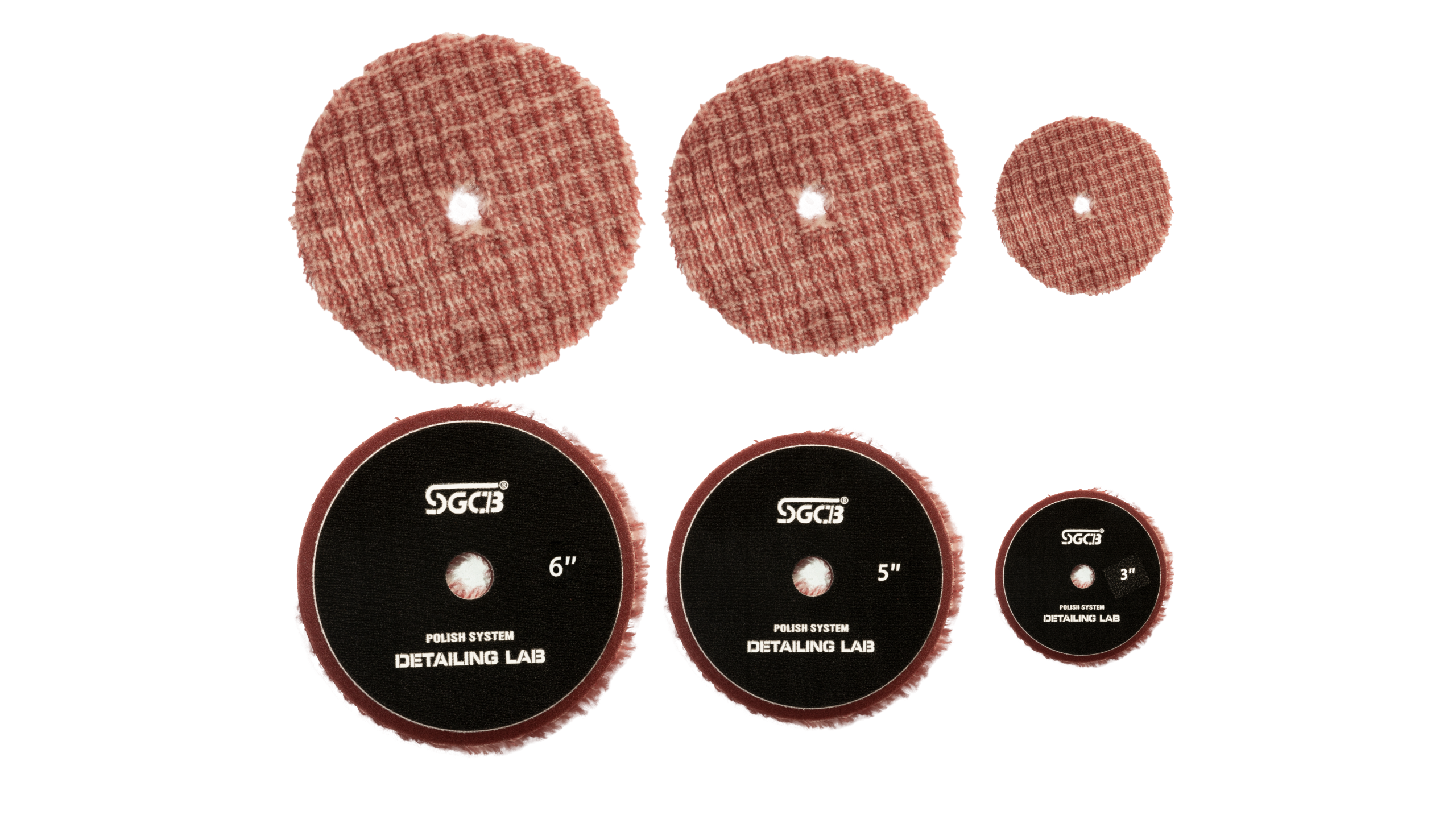 SGCB Cutting Short Wool Pad Series Auto Paint Medium Red,GUANGZHOU SGCB CO.,LTD,Cutting Short Wool Pad Series
