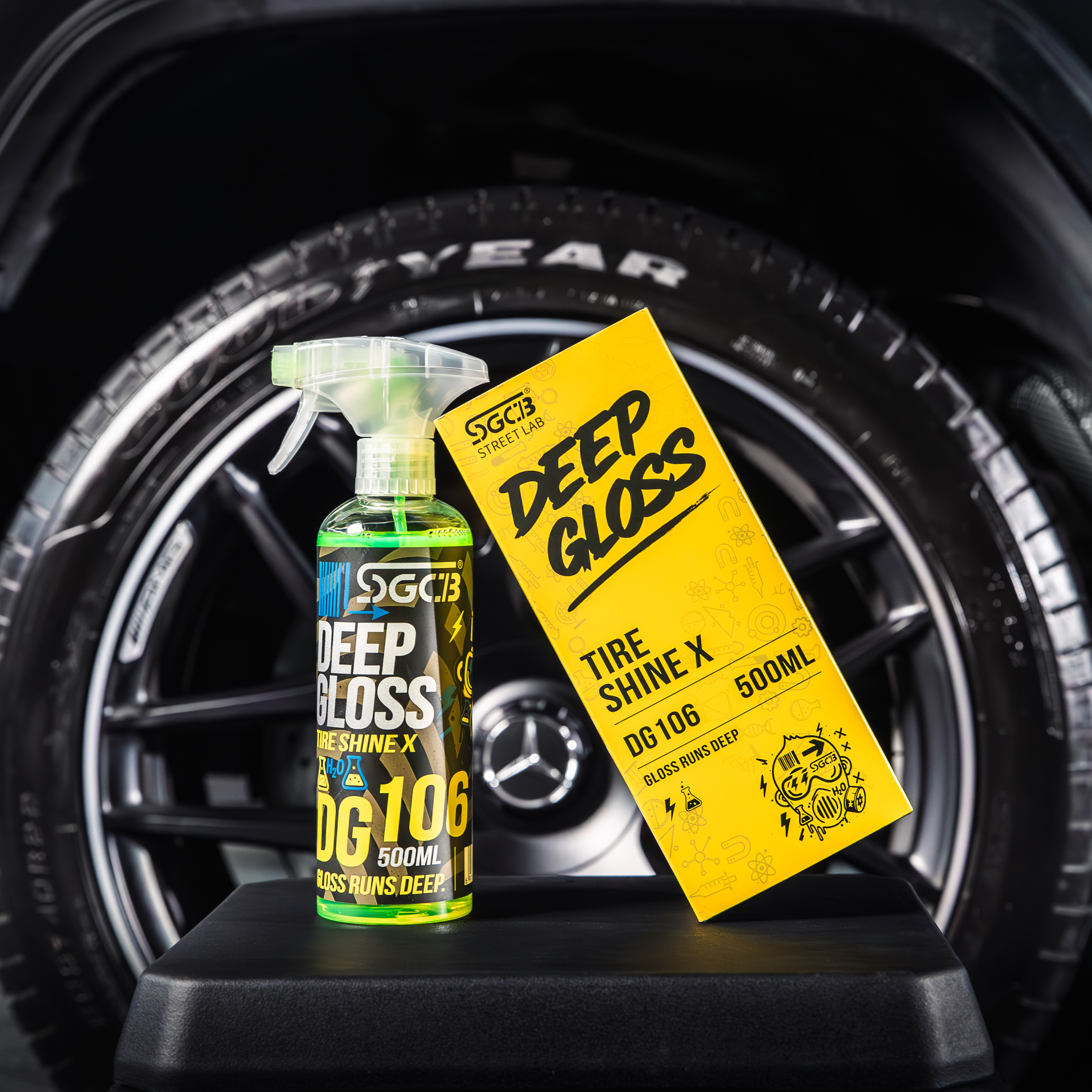 SGCB DEEP GLOSS Tire Shine X Auto Tire Long-Lasting Brightening Agent,GUANGZHOU SGCB CO.,LTD,DEEP GLOSS (Tire Shine X)