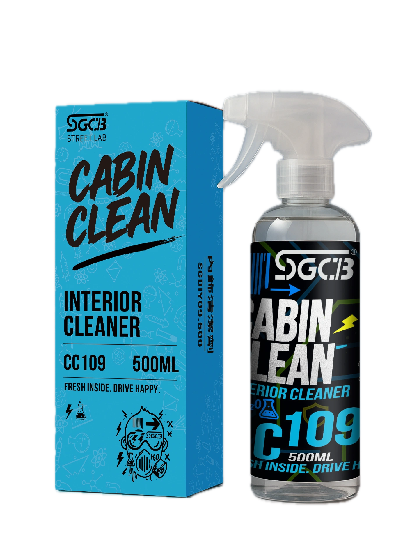 SGCB CABIN CLEAN Decontamination Auto Interior Cabin Surface Cleaner