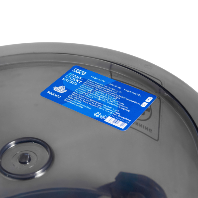 SGCB Translucent Bucket Visible Capacity Auto Clean Translucent Grey,GUANGZHOU SGCB CO.,LTD,Translucent Bucket for Car Washing