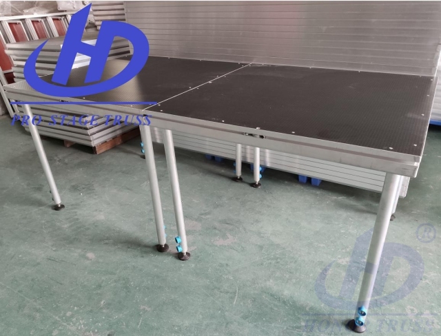 Portable Stage 1.22*1.22m (4ft*4ft) Portable Concert Stage Adjustable Height Removable Legs Skid Proof Coating