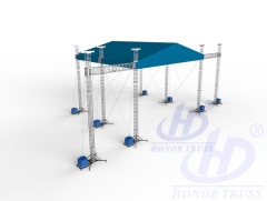 pyramid roof truss system-8 legs 16x12x10m