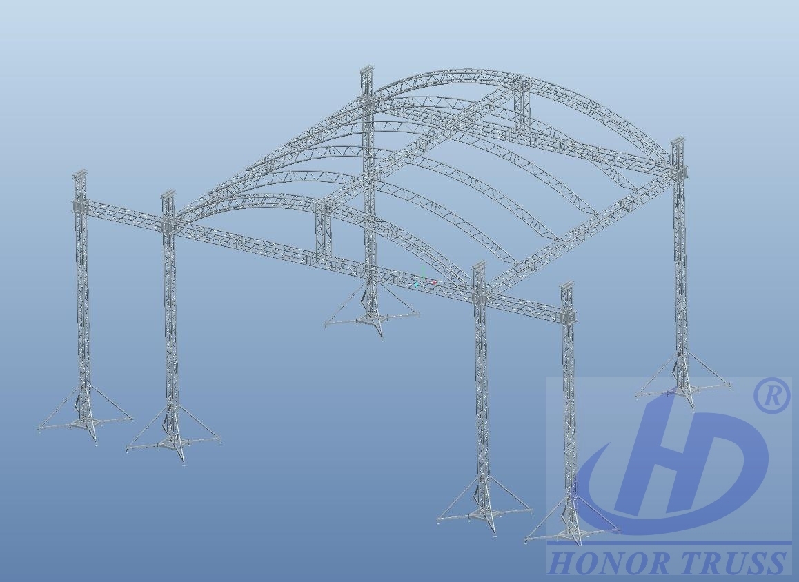 ARC TRUSS STAGE ROOF 10x10x9m