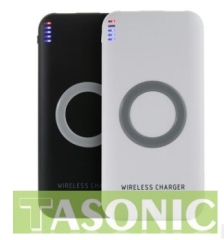 8,000mAH Power Bank, Rubber Oil, with Wireless Output 5w, Qi Pass