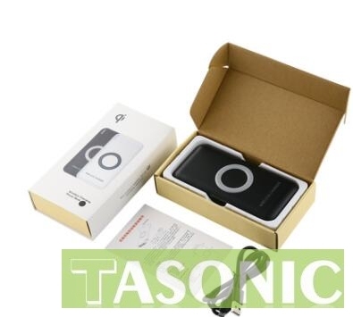 8,000mAH Power Bank, Rubber Oil, with Wireless Output 5w, Qi Pass