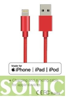 Charging and syncing cable for apple devices