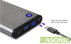 (Charge Apple Macbook Pro OK)PD-122C, PD Type-C 18w Super Power Bank, with QC3.0 output, Metallic Housing
