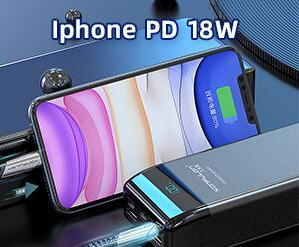 Portable Battery Charger USB-C PD 22.5W Tri-Input and Tri-Output LCD Display Battery Bank