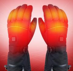 5000mAh Battery L size Heated gloves, non-slip leather palm