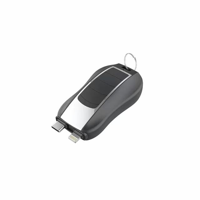 car key style power bank, build-in USB-C and Lightn or ODM USB-C *2
