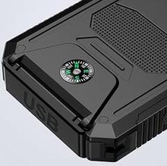 Rugged Style 3 Modes Flashlight and Solar Charging POWER BANK