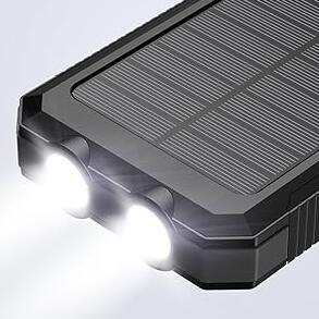 Rugged Style 3 Modes Flashlight and Solar Charging POWER BANK