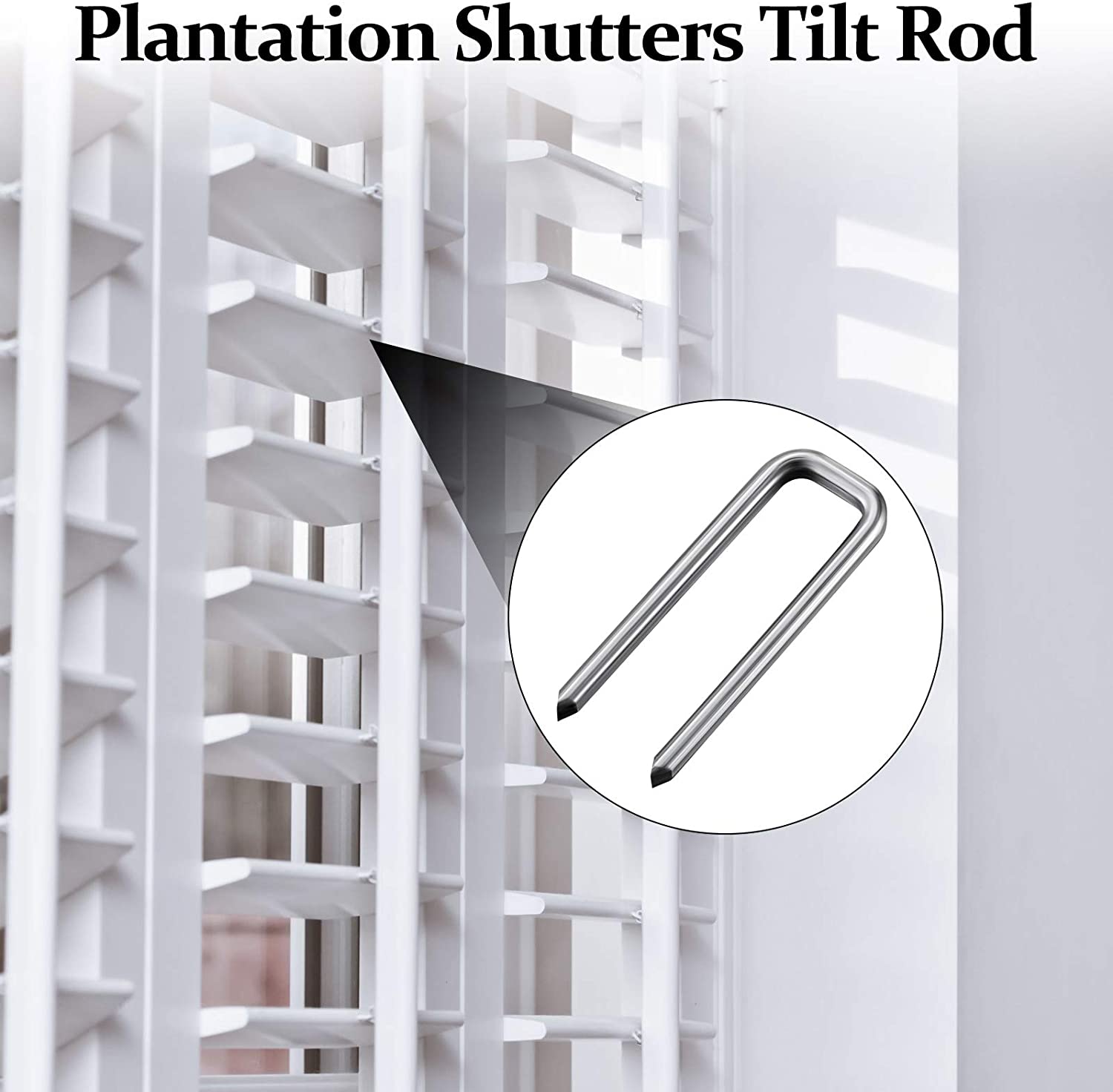 Shutter Support Rods Shutter Louvers Staples Plantation Shutters Tilt Rod Silver Shutter ...
