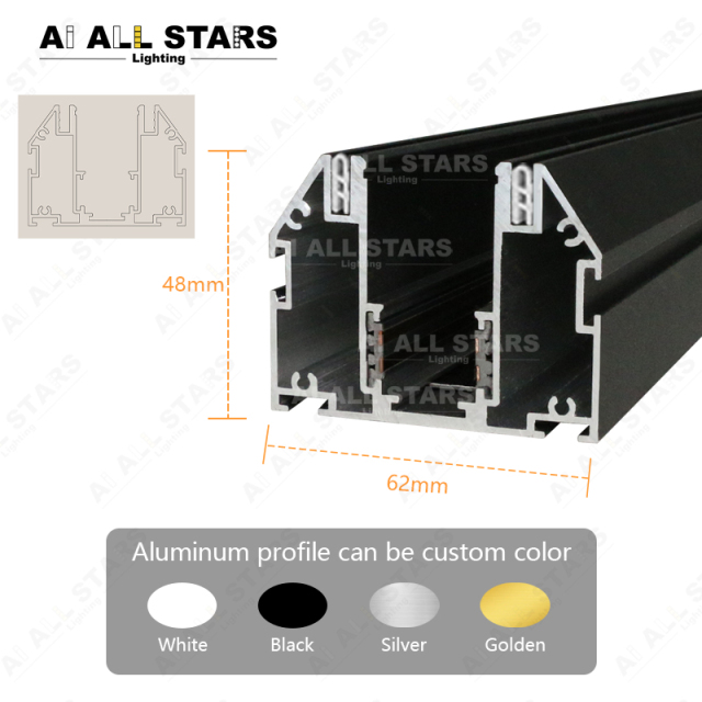 Tensile ceiling magnetic track 48v for aluminum profile