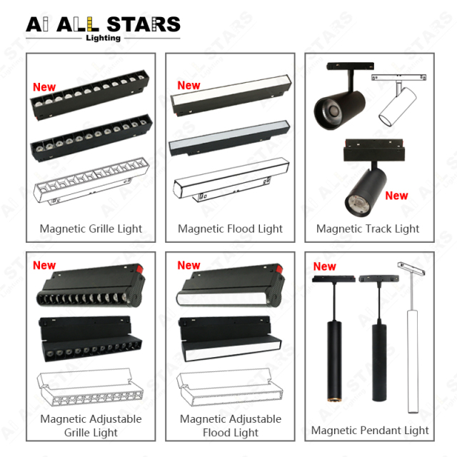 Tensile ceiling magnetic track 48v for aluminum profile