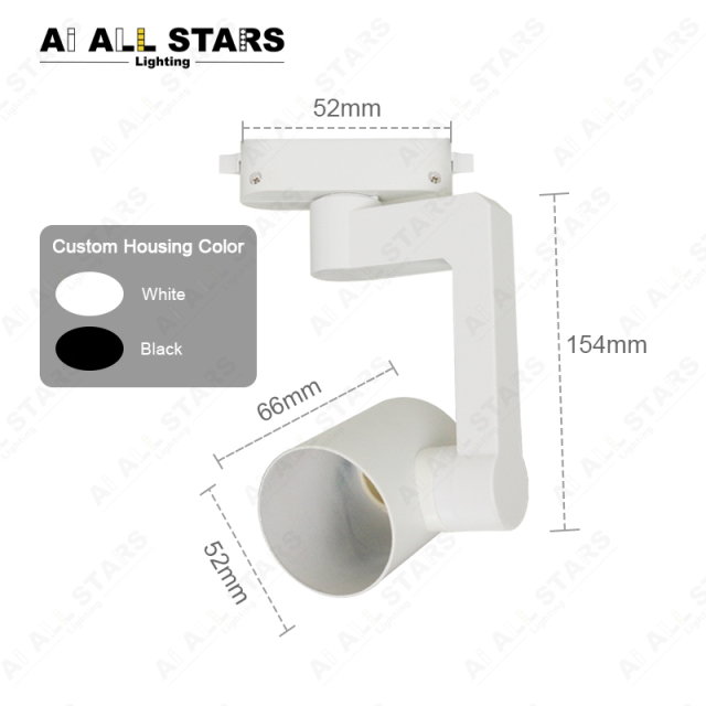 led track light fixture housing