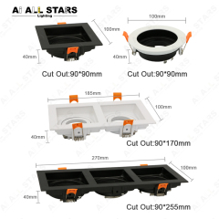 gu10 downlight fixture housing