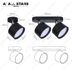 Double Head Surface Mounted Downlight Gx53