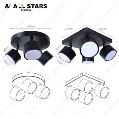 Double Head Surface Mounted Downlight Gx53
