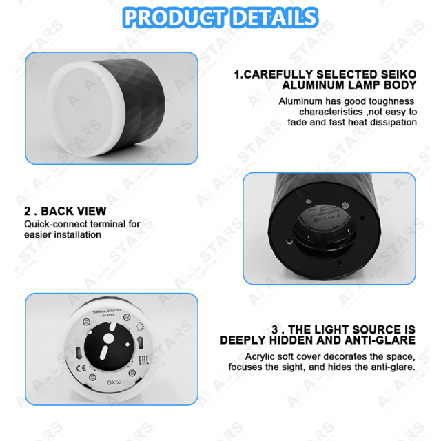 gx53 spot lights surface mounted downlight