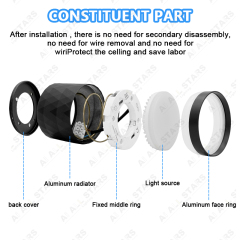 anti-glare downlight gx53 fixture