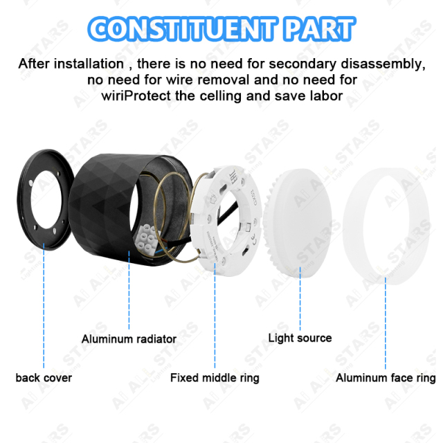 gx53 spot lights surface mounted downlight