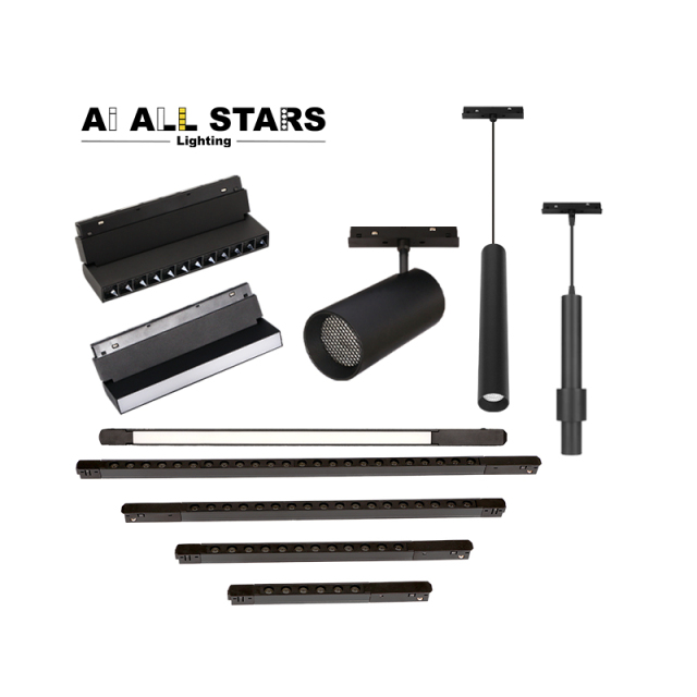 Slim magnetic lighting track