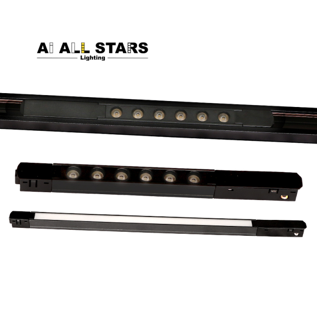 Slim magnetic lighting track