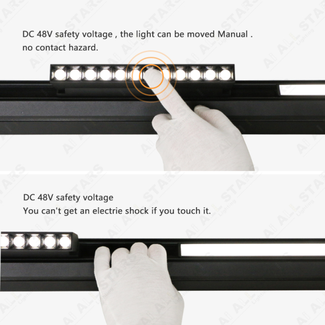 Stretch Tension Fabric Ceiling Magnetic Track Light