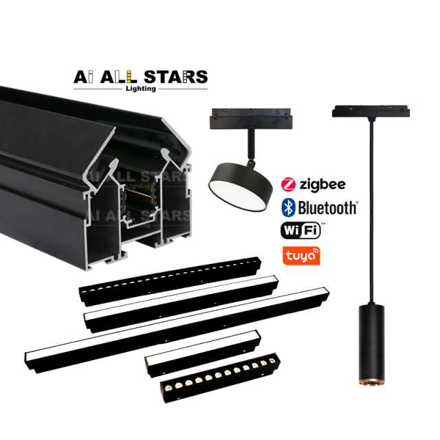 Stretch Tension Fabric Ceiling Magnetic Track Light