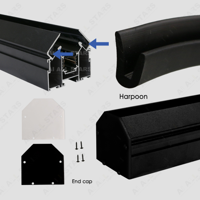 Stretch Tension Fabric Ceiling Magnetic Track Light