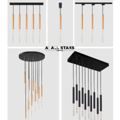 Long Tube Modern Pendant Chandelier Lights