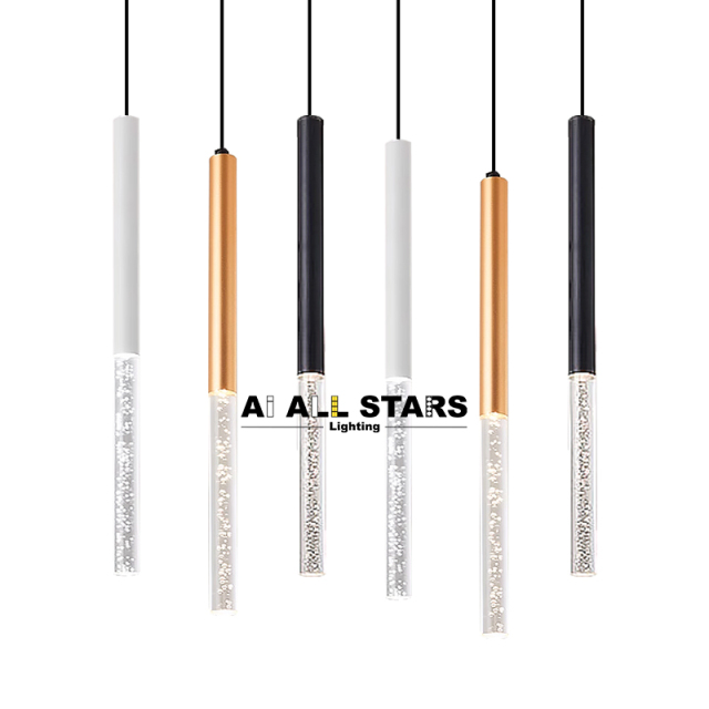 Long Tube Modern Pendant Chandelier Lights
