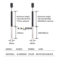 Long Tube Modern Pendant Chandelier Lights