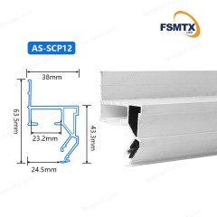 AS-SCP12  LED Lighting Strip Frame Aluminum Profile for Stretch Ceiling