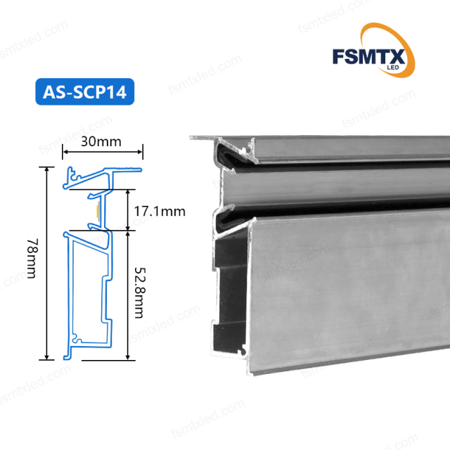 AS-SCP14 Factory Price Ceiling Film Stretch Aluminum Profile