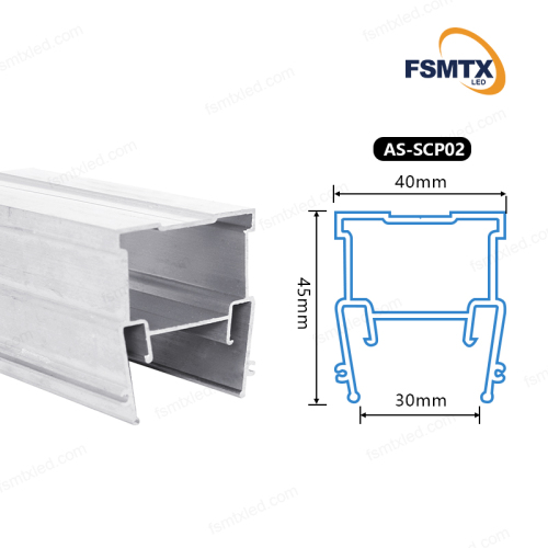 AS-SCP02 LED Strip Light Stretch Ceilings Aluminum Profile