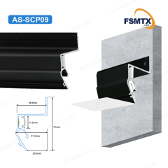 AS-SCP09 PVC film Stretch the ceiling Stretching aluminum profiles